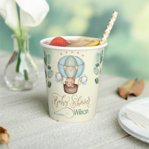 Vasos De Papel podemos esperar con ansias a baby ducha bear
