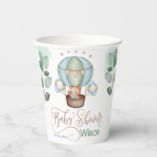 Vasos De Papel podemos esperar con ansias a baby ducha bear