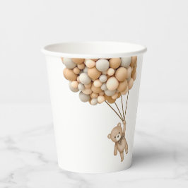 Vasos De Papel Podemos Esperar El Globo De Oso De Teddy