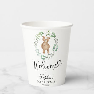 Vasos De Papel Podemos esperar la ducha de bebé