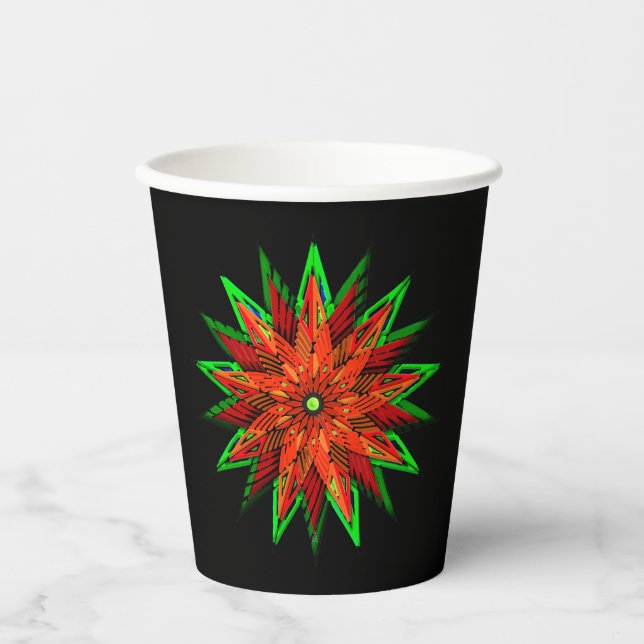 Vasos De Papel Poinsettia WOW (Anverso)