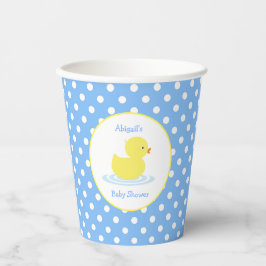Vasos De Papel Polka azul y blanco Punto de polka Baby Shower de 