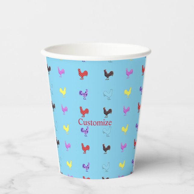 Vasos De Papel Pollo Hens Thunder_Cove (Anverso)