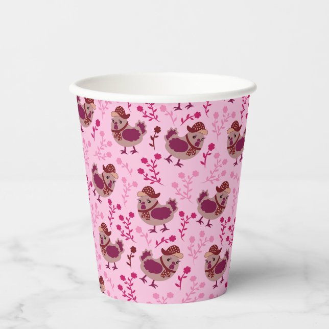 Vasos De Papel Pollos de carne (Anverso)