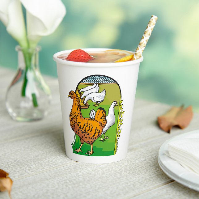 Vasos De Papel Pollos de granja (Subido por el creador)