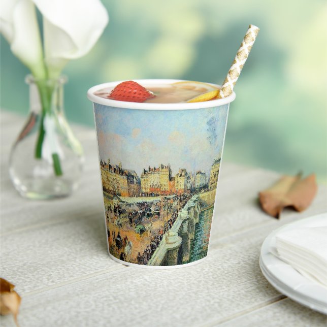 Vasos De Papel Pont Neuf, Tarde, Sunlight Camille Pissarro (in situ)