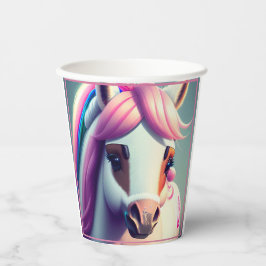 Vasos De Papel Pony Espiritual Cuto 3D 2