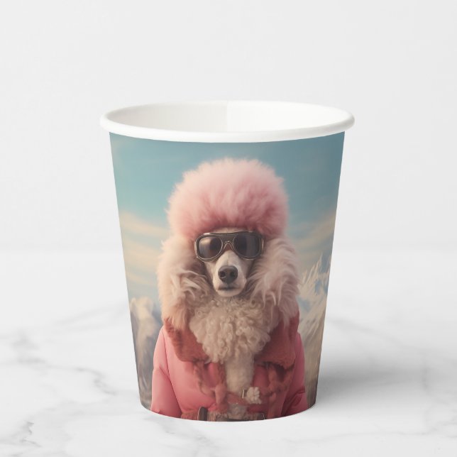 Vasos De Papel Poodle Ártico (Izquierda)