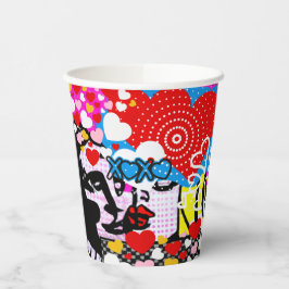 Vasos De Papel Pop Art Valentine