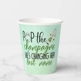 Vasos De Papel Pop de papel de compromiso de champagne