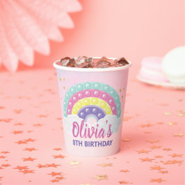 Vasos De Papel Pop It Fidget Birday Party
