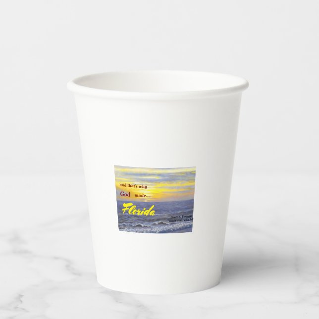 VASOS DE PAPEL POR QUÉ DIOS HIZO OLA DE OCEÁN FLORIDA (Anverso)