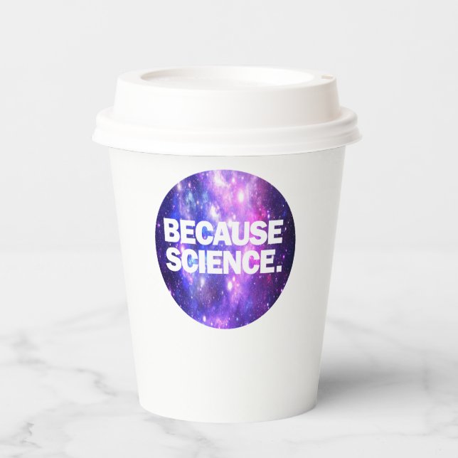 Vasos De Papel Porque la ciencia (Anverso)