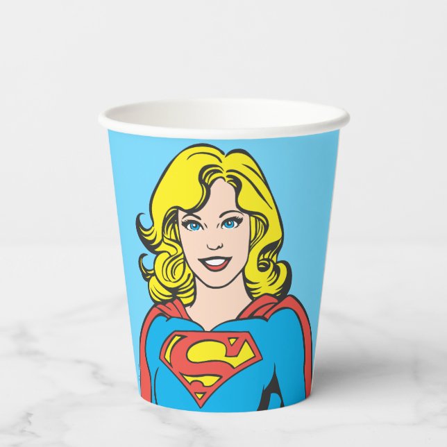 Vasos De Papel Poses de Supergirl (Reverso )