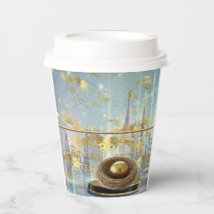 Vasos De Papel Póster de Tarjeta de Pascua de Papel de Aluminio d