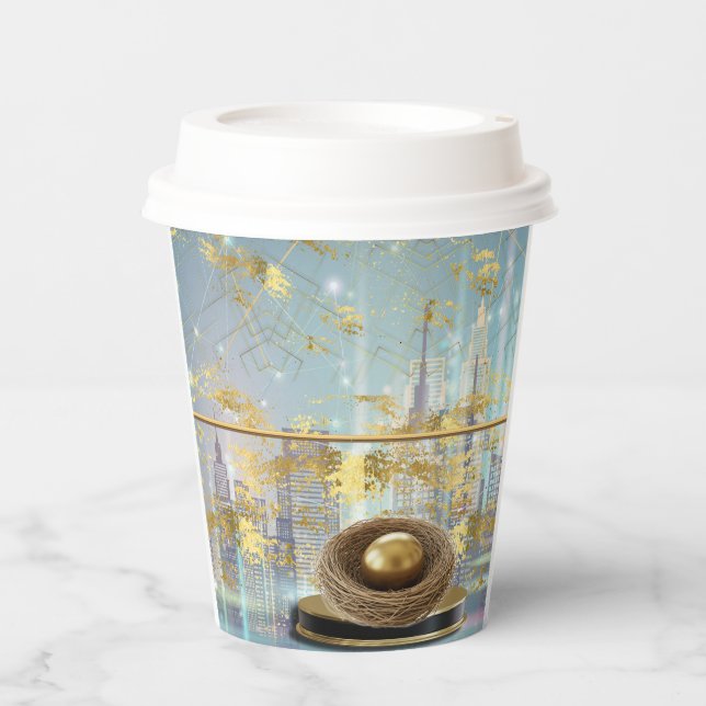Vasos De Papel Póster de Tarjeta de Pascua de Papel de Aluminio d (Anverso)