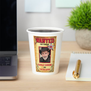 Vasos De Papel Poster de Western Wanted