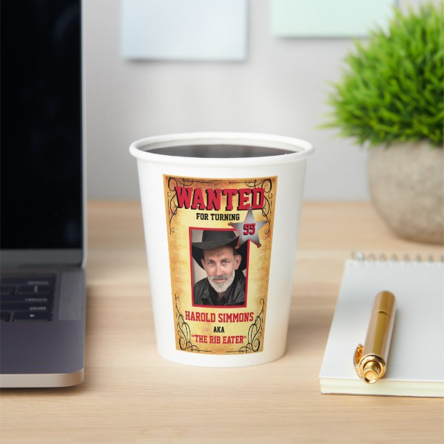 Vasos De Papel Poster de Western Wanted (in situ)