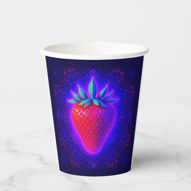 Vasos De Papel Postres Divertidos (Fresa)  (Anverso)
