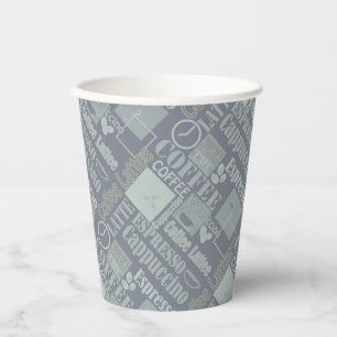Vasos De Papel Pouf de café de amor