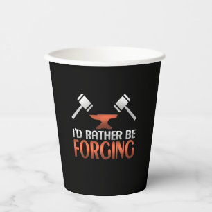 Vasos De Papel Prefiero Forjar Herrero Forge Hammer