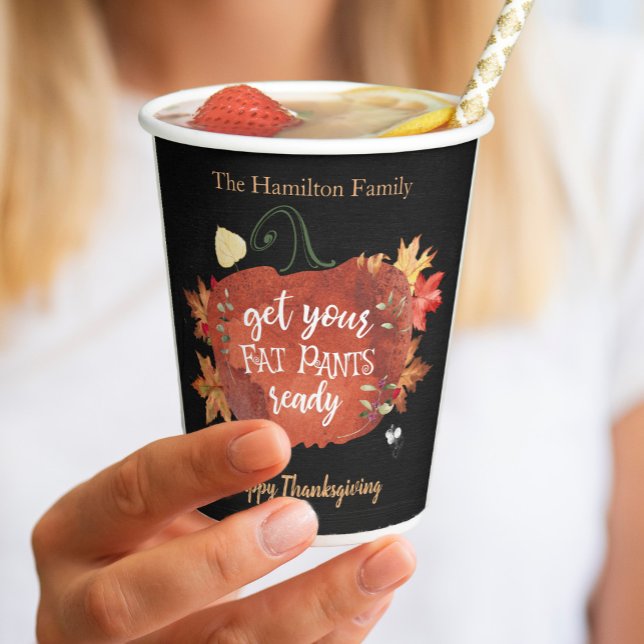 Vasos De Papel Preparar tus pantalones de grasa para dar gracias (Subido por el creador)