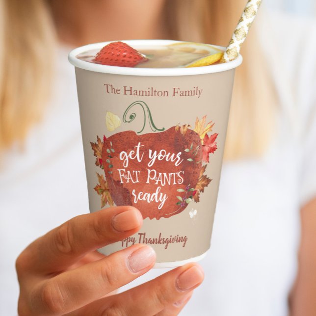 Vasos De Papel Preparar tus pantalones de grasa para dar gracias (Subido por el creador)