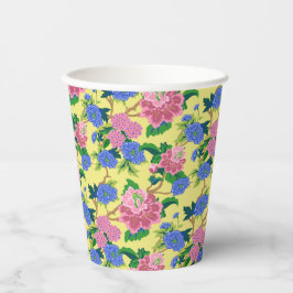Vasos De Papel Preppy Chinoiserie Floral