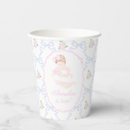 Vasos De Papel Preppy Grandmillennial Dolly and Me Pink Bows
