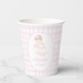 Vasos De Papel Preppy Grandmillennial Dolly and Me Pink Gingham