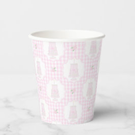 Vasos De Papel Preppy Pink Bows Trellis Primer Cumpleaños Ribbone