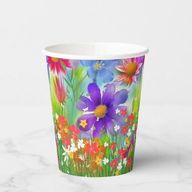 Vasos De Papel Primavera Gloriosa (Izquierda)