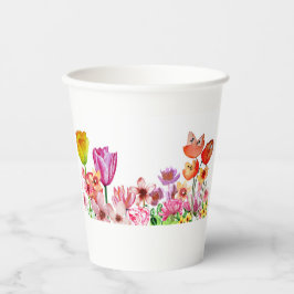 Vasos De Papel Primavera Jardín Blooms