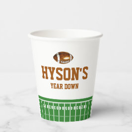 Vasos De Papel Primer año de caída | Fiesta de fútbol de primer c