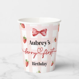 Vasos De Papel Primer cumpleaños de Berry