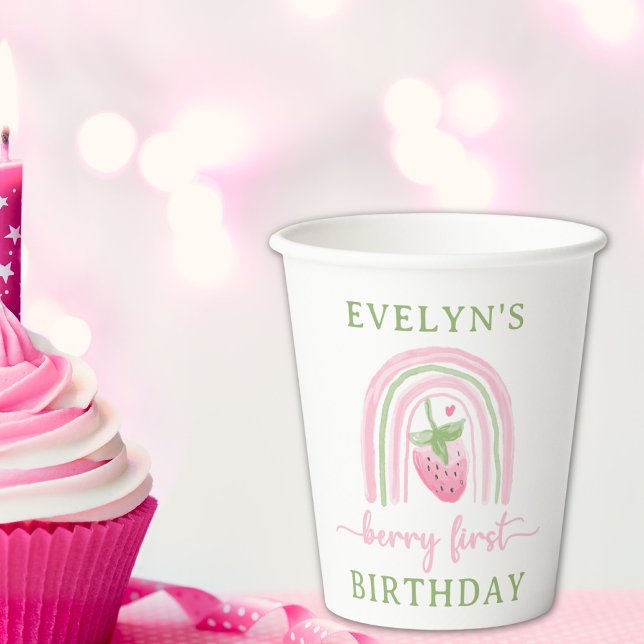 Vasos De Papel Primer cumpleaños de Berry (Subido por el creador)
