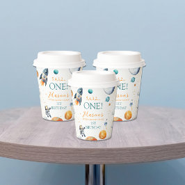 Vasos De Papel Primer cumpleaños de Cosmic Journey Boy