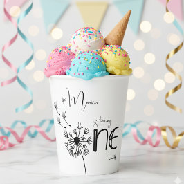 Vasos De Papel Primer cumpleaños de Dandelion