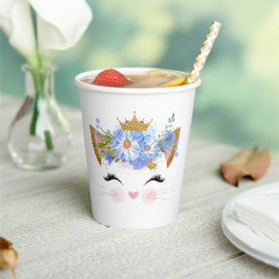 Vasos De Papel Primer cumpleaños de la princesa Kitty Babys