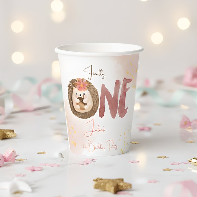 Vasos De Papel Primer cumpleaños de la red de acuarela (Subido por el creador)