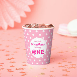 Vasos De Papel Primer cumpleaños de Little Snowflake