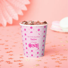 Vasos De Papel Primer cumpleaños de Little Snowflake