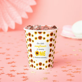 Vasos De Papel Primer cumpleaños de Little Sunflower