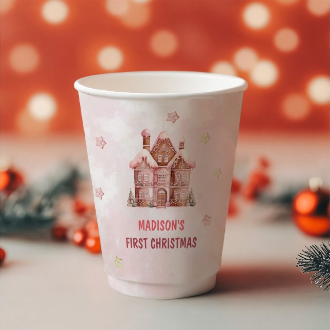 Vasos De Papel Primer cumpleaños de los Navidades de la Casa Rosa (Subido por el creador)