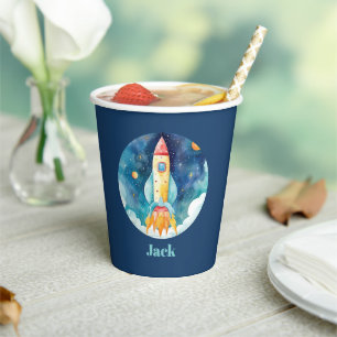 Vasos De Papel Primer cumpleaños de los planetas del espacio ultr