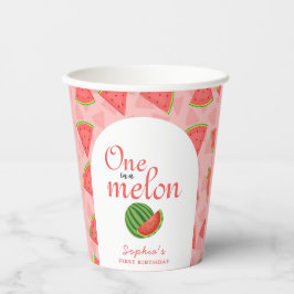 Vasos De Papel Primer Cumpleaños De One In A Melon