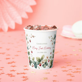 Vasos De Papel Primer cumpleaños de personalizado Berry