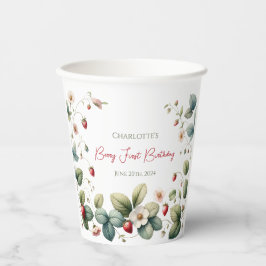 Vasos De Papel Primer cumpleaños de personalizado Berry