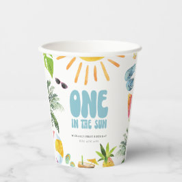 Vasos De Papel Primer cumpleaños de Poolside