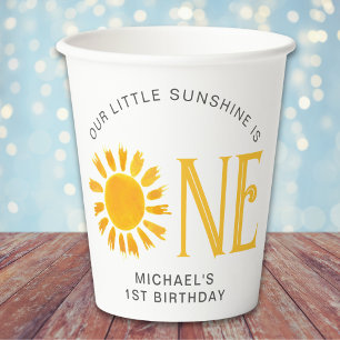 Vasos De Papel Primer cumpleaños de Sunshine
